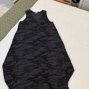 Z Supply Reverie Black Camo Midi Dress
